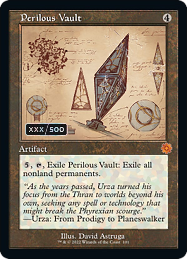 Perilous Vault (Retro Schematic) (Serialized) [The Brothers' War Retro Artifacts] | Boutique FDB TCG