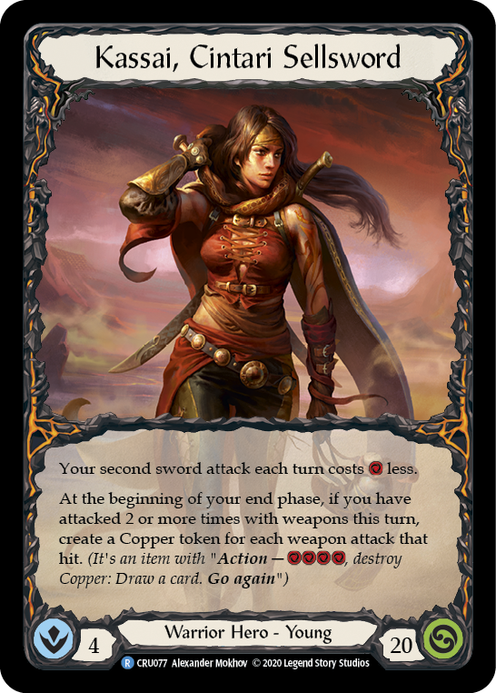 Kassai, Cintari Sellsword [CRU077] (Crucible of War)  1st Edition Normal | Boutique FDB TCG