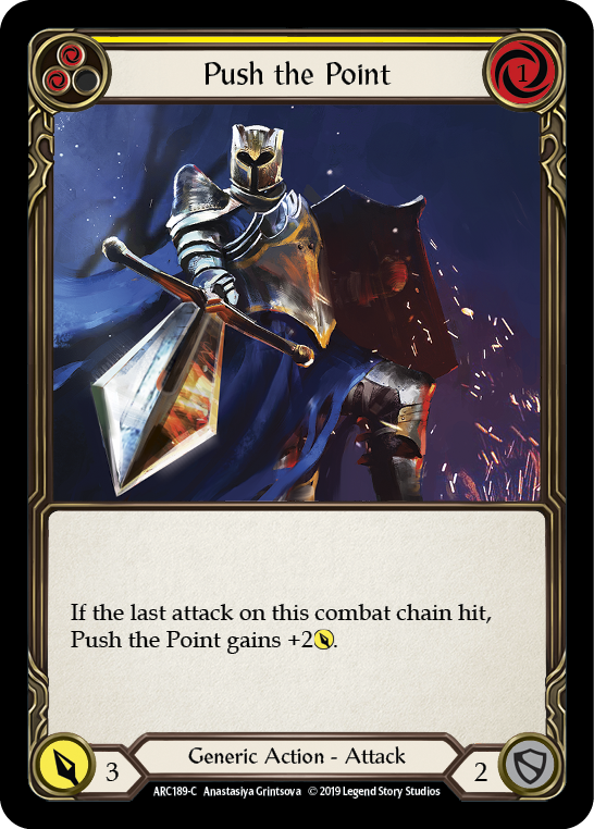 Push the Point (Yellow) [ARC189-C] (Arcane Rising)  1st Edition Normal | Boutique FDB TCG