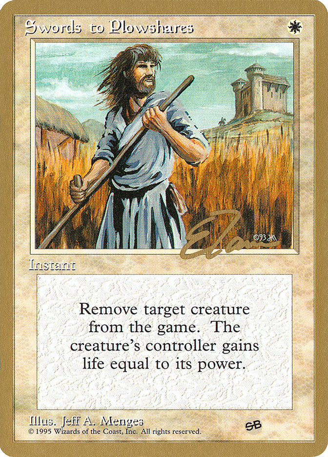 Swords to Plowshares (Eric Tam) (SB) [Pro Tour Collector Set] | Boutique FDB TCG