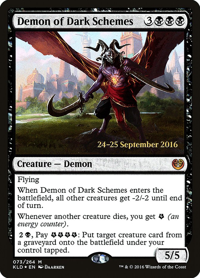 Demon of Dark Schemes [Kaladesh Prerelease Promos] | Boutique FDB TCG