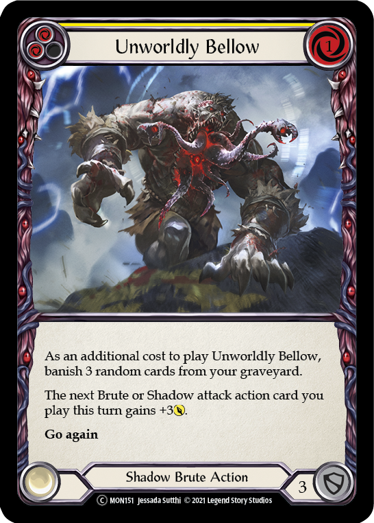 Unworldly Bellow (Yellow) [U-MON151] (Monarch Unlimited)  Unlimited Normal | Boutique FDB TCG