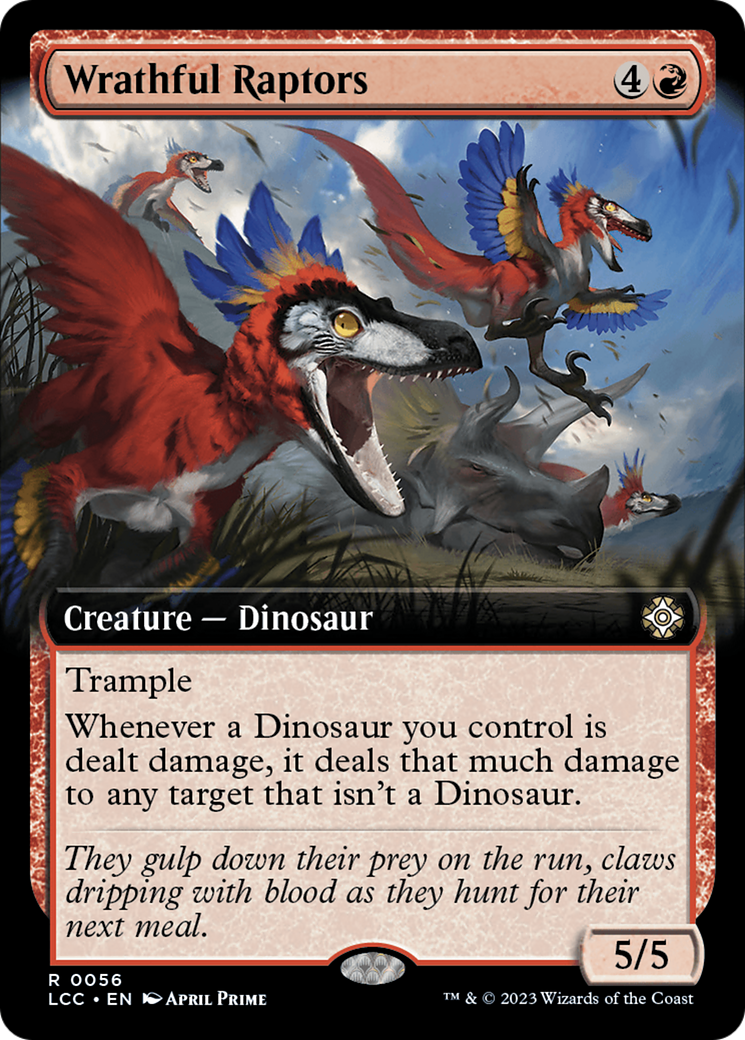Wrathful Raptors (Extended Art) [The Lost Caverns of Ixalan Commander] | Boutique FDB TCG