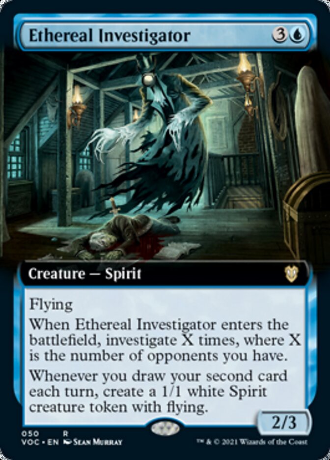 Ethereal Investigator (Extended Art) [Innistrad: Crimson Vow Commander] | Boutique FDB TCG