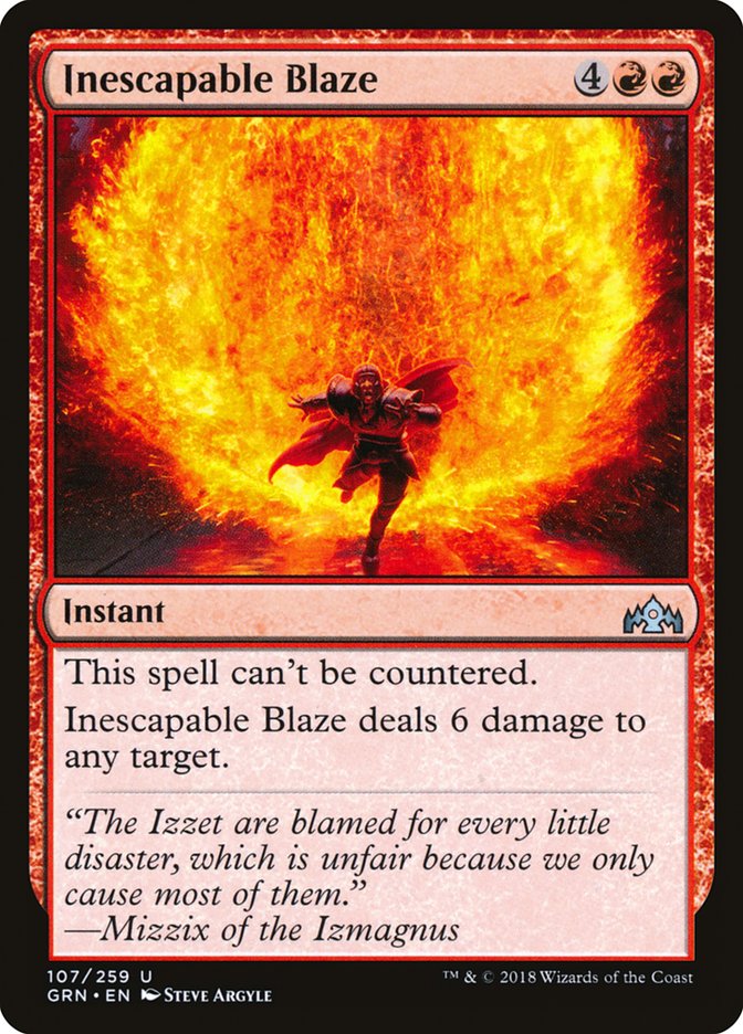 Inescapable Blaze [Guilds of Ravnica] | Boutique FDB TCG