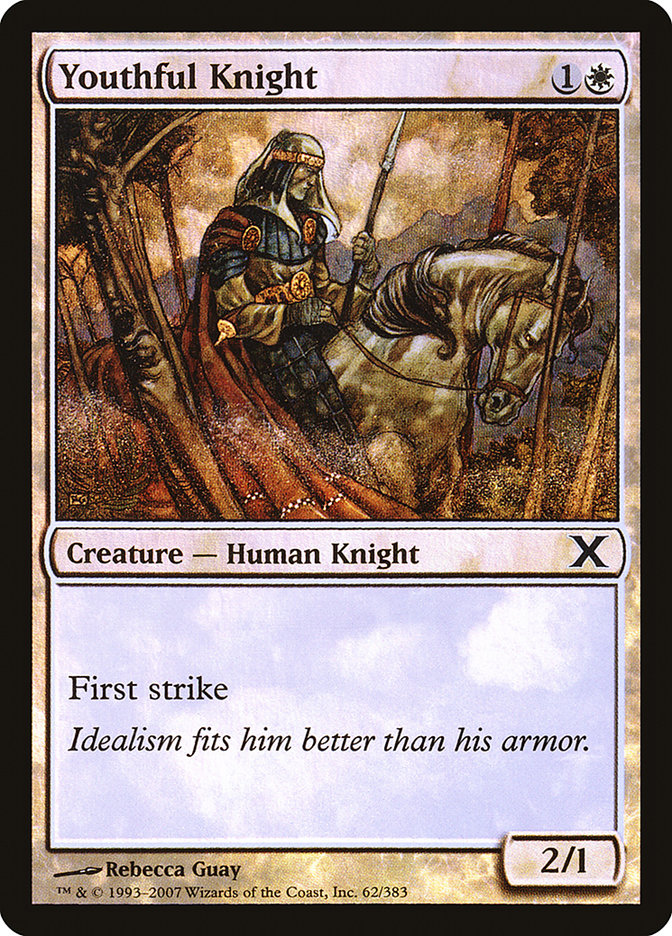 Youthful Knight (Premium Foil) [Tenth Edition] | Boutique FDB TCG