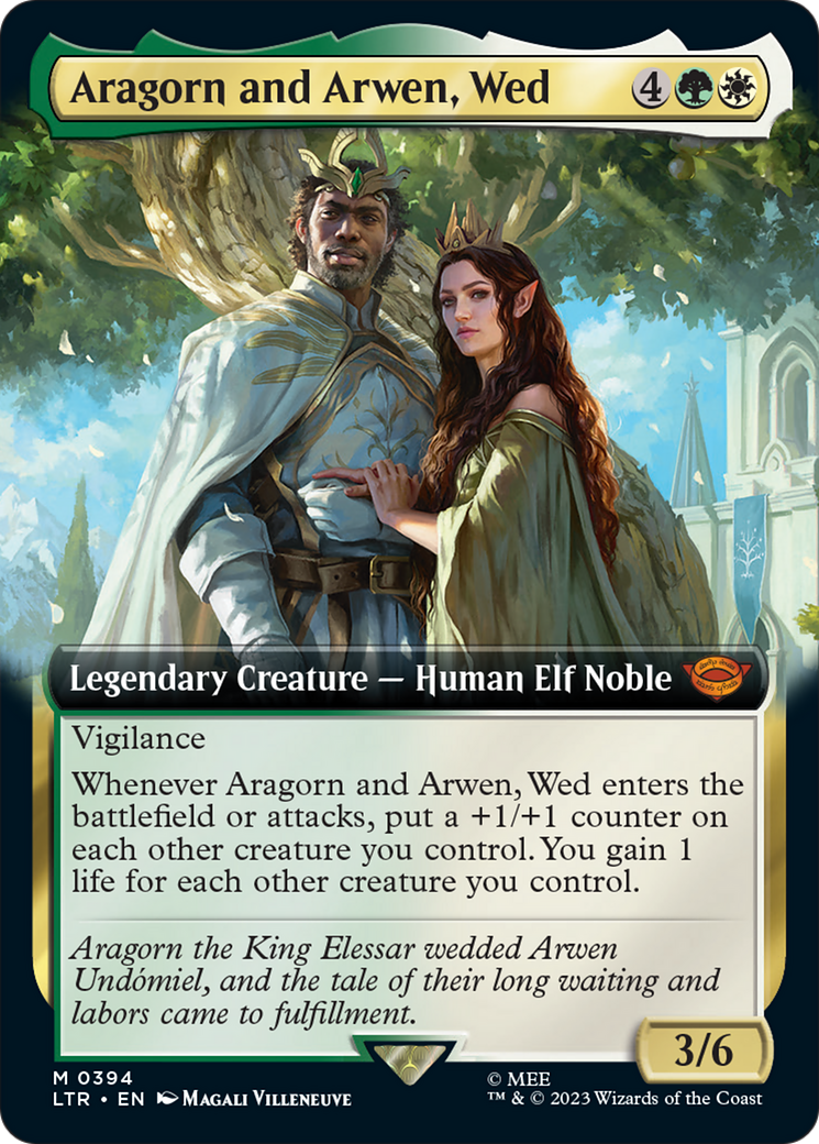 Aragorn and Arwen, Wed (Extended Art) [The Lord of the Rings: Tales of Middle-Earth] | Boutique FDB TCG