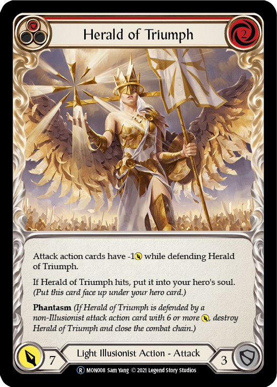 Herald of Triumph (Red) [U-MON008] (Monarch Unlimited)  Unlimited Normal | Boutique FDB TCG