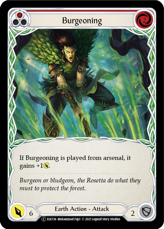 Burgeoning (Red) [U-ELE134] (Tales of Aria Unlimited)  Unlimited Rainbow Foil | Boutique FDB TCG