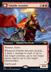 Volatile Arsonist // Dire-Strain Anarchist (Extended Art) [Innistrad: Crimson Vow] | Boutique FDB TCG