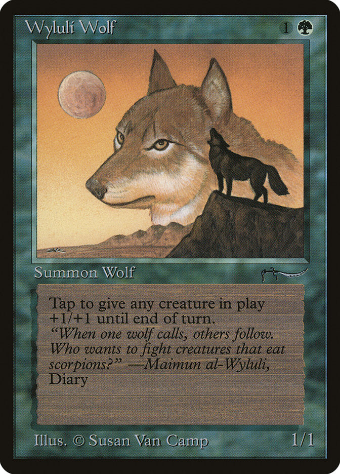 Wyluli Wolf (Dark Mana Cost) [Arabian Nights] | Boutique FDB TCG