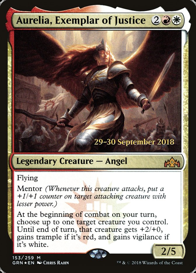 Aurelia, Exemplar of Justice [Guilds of Ravnica Prerelease Promos] | Boutique FDB TCG