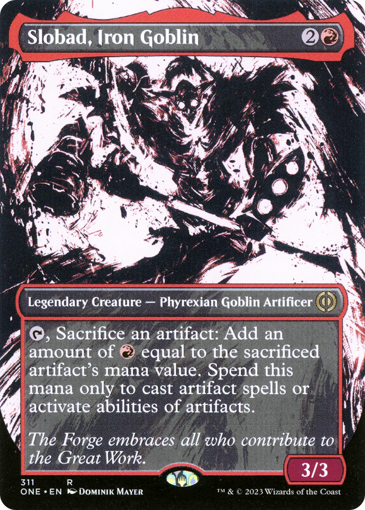 Slobad, Iron Goblin (Borderless Ichor) [Phyrexia: All Will Be One] | Boutique FDB TCG