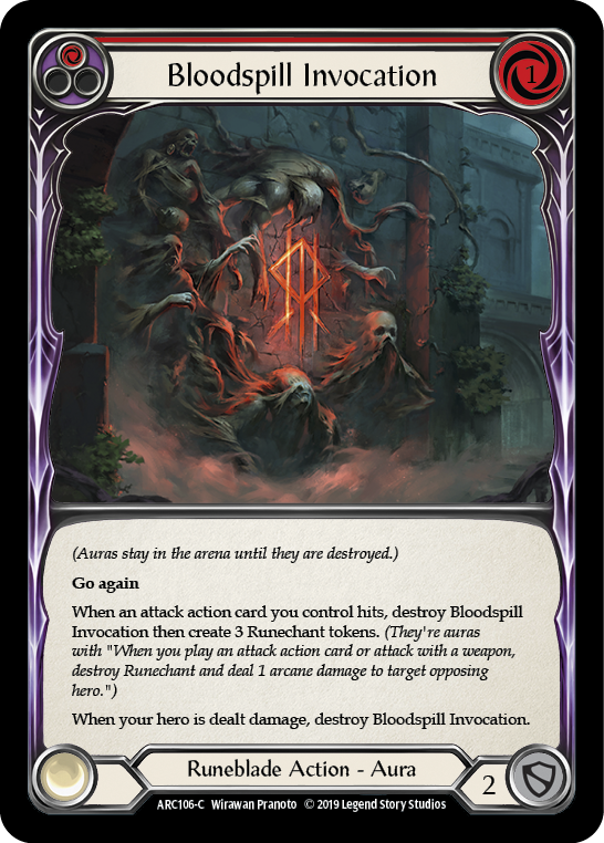 Bloodspill Invocation (Red) [ARC106-C] (Arcane Rising)  1st Edition Normal | Boutique FDB TCG