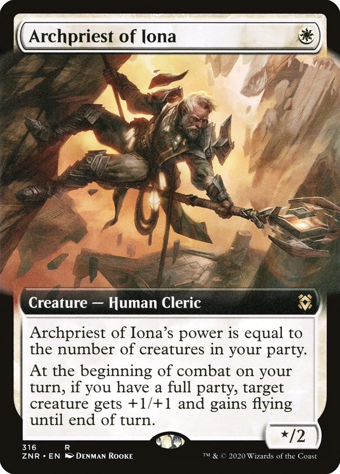 Archpriest of Iona (Extended Art) [Zendikar Rising] | Boutique FDB TCG