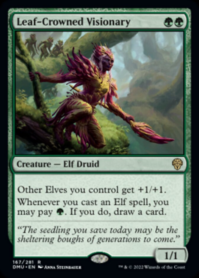 Leaf-Crowned Visionary [Dominaria United] | Boutique FDB TCG