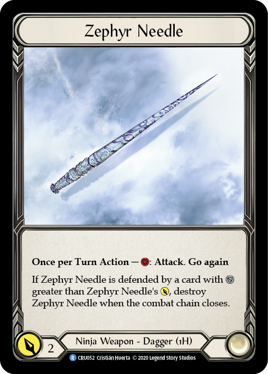 Zephyr Needle [CRU052] (Crucible of War)  1st Edition Cold Foil | Boutique FDB TCG