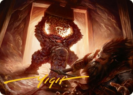 Xorn Art Card (Gold-Stamped Signature) [Dungeons & Dragons: Adventures in the Forgotten Realms Art Series] | Boutique FDB TCG