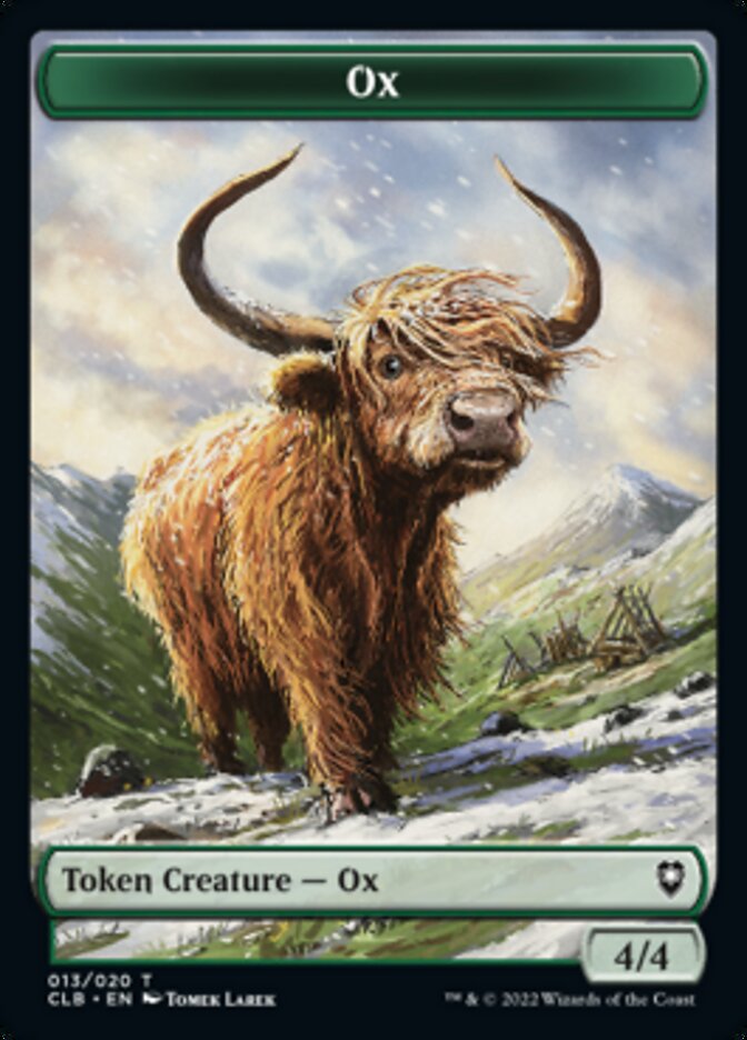 Treasure // Ox Double-Sided Token [Commander Legends: Battle for Baldur's Gate Tokens] | Boutique FDB TCG