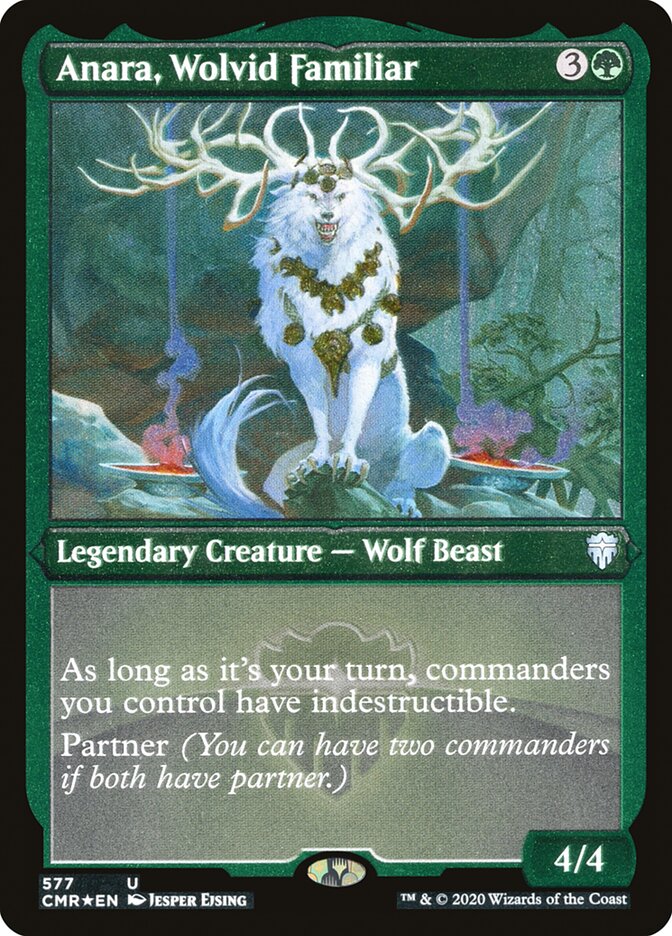 Anara, Wolvid Familiar (Etched) [Commander Legends] | Boutique FDB TCG