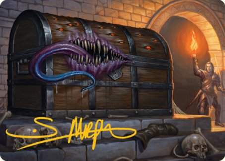 Mimic Art Card (Gold-Stamped Signature) [Dungeons & Dragons: Adventures in the Forgotten Realms Art Series] | Boutique FDB TCG