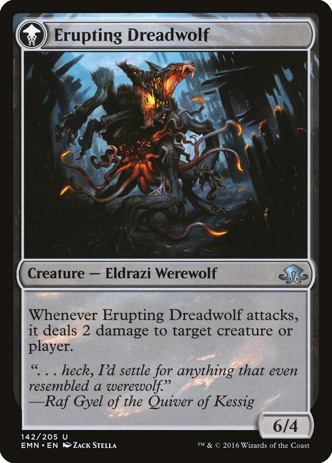 Smoldering Werewolf // Erupting Dreadwolf [Eldritch Moon] | Boutique FDB TCG