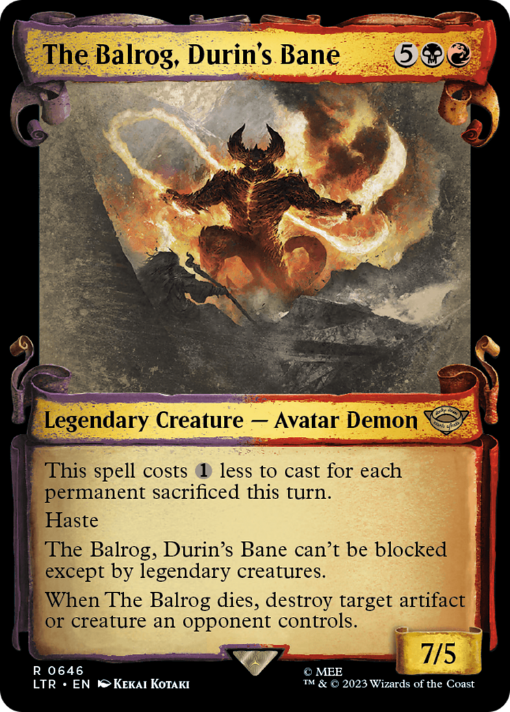 The Balrog, Durin's Bane [The Lord of the Rings: Tales of Middle-Earth Showcase Scrolls] | Boutique FDB TCG