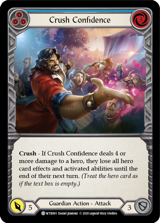 Crush Confidence (Blue) [U-WTR065] (Welcome to Rathe Unlimited)  Unlimited Normal | Boutique FDB TCG