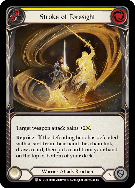 Stroke of Foresight (Yellow) [U-WTR139] (Welcome to Rathe Unlimited)  Unlimited Normal | Boutique FDB TCG