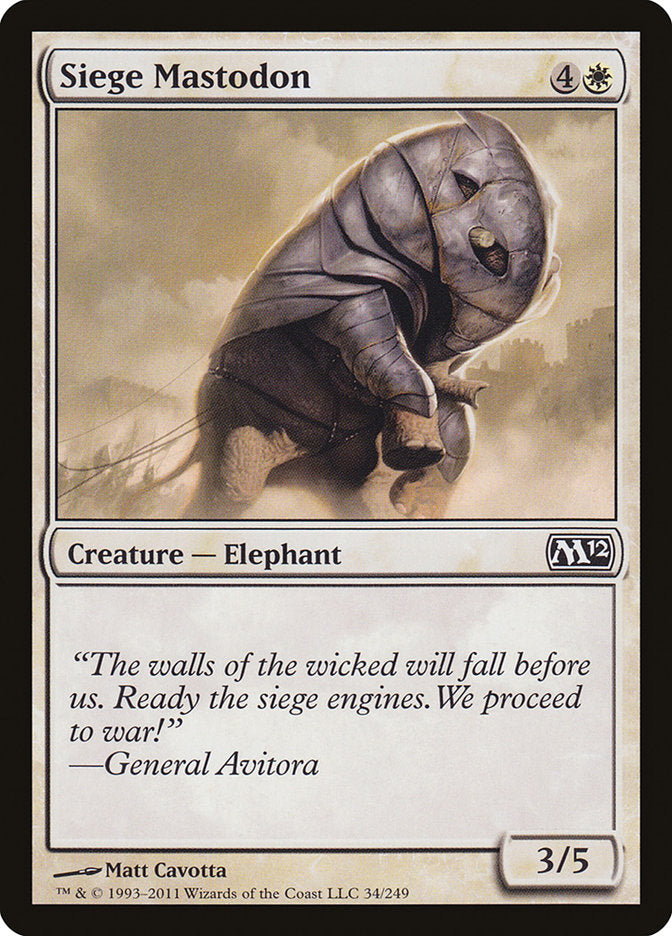 Siege Mastodon [Magic 2012] | Boutique FDB TCG