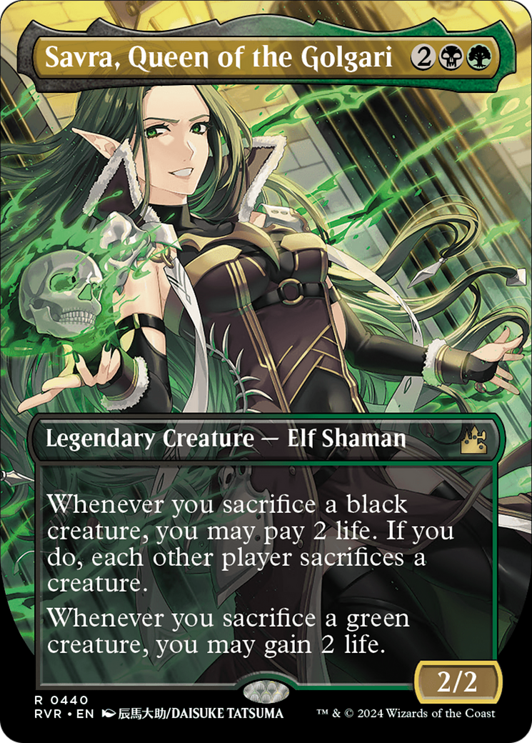 Savra, Queen of the Golgari (Anime Borderless) [Ravnica Remastered] | Boutique FDB TCG