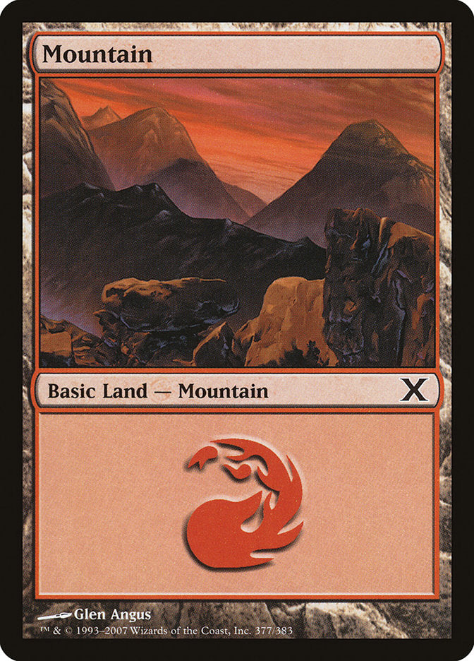 Mountain (377) [Tenth Edition] | Boutique FDB TCG