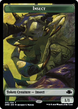 Insect // Saproling Double-Sided Token [Dominaria Remastered Tokens] | Boutique FDB TCG