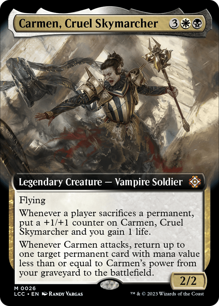 Carmen, Cruel Skymarcher (Extended Art) [The Lost Caverns of Ixalan Commander] | Boutique FDB TCG