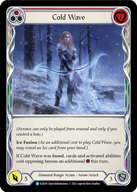 Cold Wave (Red) [ELE038] (Tales of Aria)  1st Edition Normal | Boutique FDB TCG