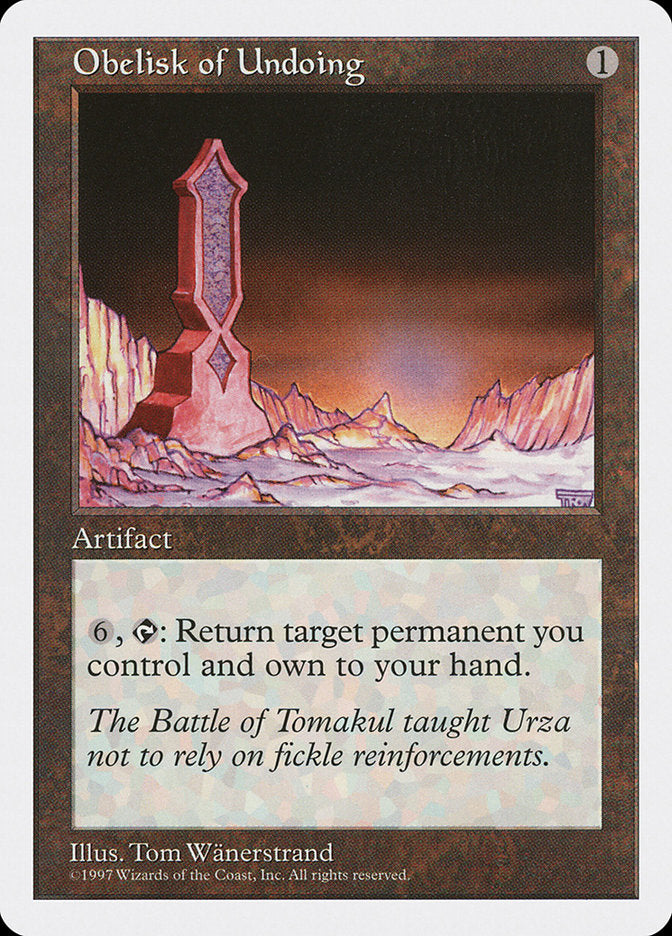 Obelisk of Undoing [Fifth Edition] | Boutique FDB TCG