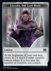 Liliana, the Last Hope Emblem // Spirit (002) Double-Sided Token [Double Masters 2022 Tokens] | Boutique FDB TCG