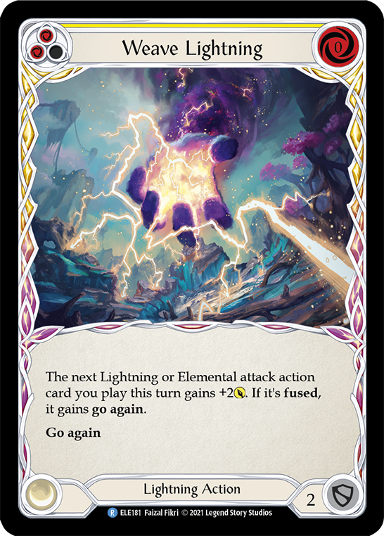 Weave Lightning (Yellow) [ELE181] (Tales of Aria)  1st Edition Rainbow Foil | Boutique FDB TCG