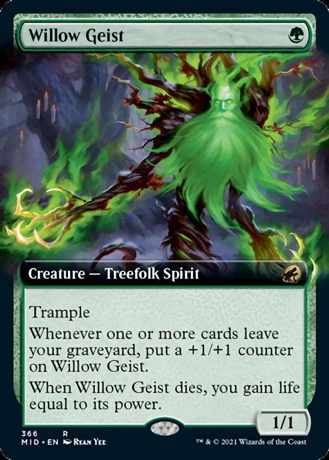 Willow Geist (Extended Art) [Innistrad: Midnight Hunt] | Boutique FDB TCG