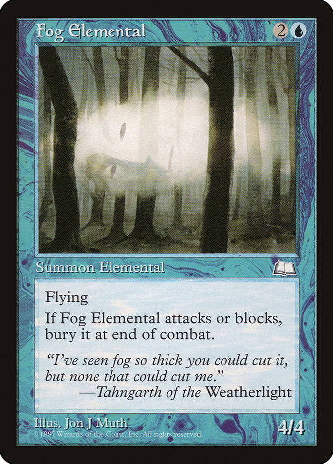 Fog Elemental [Weatherlight] | Boutique FDB TCG