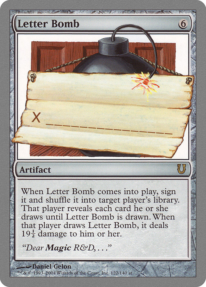 Letter Bomb [Unhinged] | Boutique FDB TCG