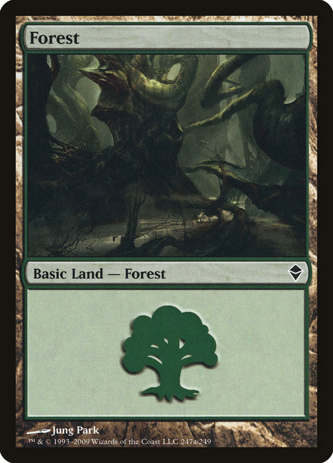 Forest (247a) [Zendikar] | Boutique FDB TCG
