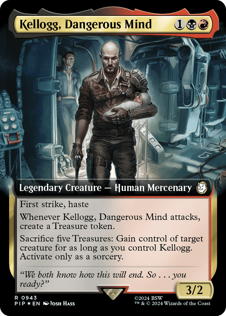 Kellogg, Dangerous Mind (Extended Art) (Surge Foil) [Fallout] | Boutique FDB TCG