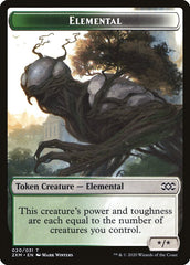 Demon // Elemental Double-Sided Token [Double Masters Tokens] | Boutique FDB TCG