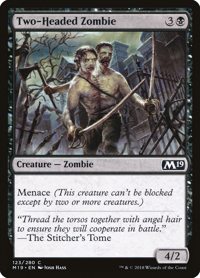 Two-Headed Zombie [Core Set 2019] | Boutique FDB TCG