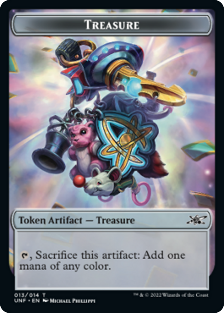 Cat // Treasure (13) Double-Sided Token [Unfinity Tokens] | Boutique FDB TCG