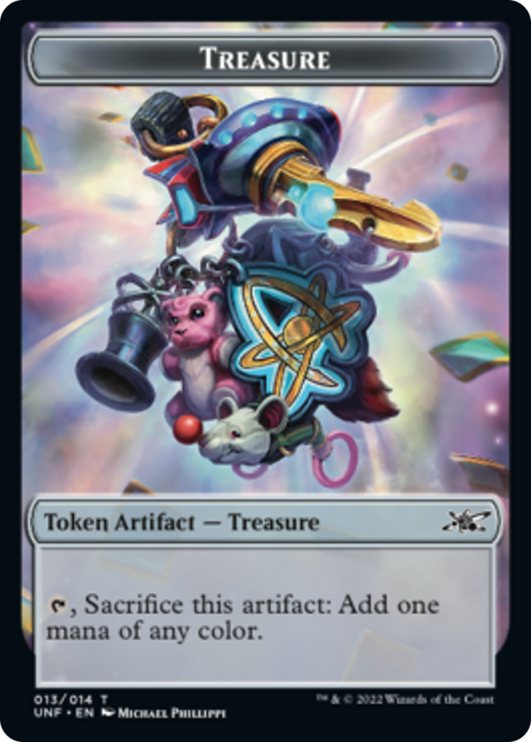 Clown Robot (002) // Treasure (013) Double-Sided Token [Unfinity Tokens] | Boutique FDB TCG