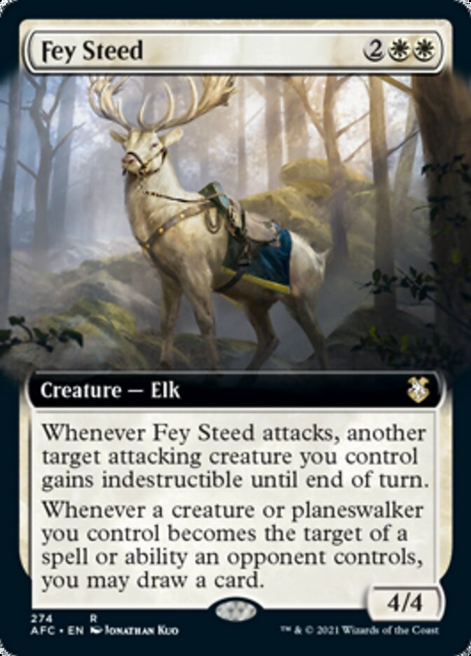 Fey Steed (Extended Art) [Dungeons & Dragons: Adventures in the Forgotten Realms Commander] | Boutique FDB TCG