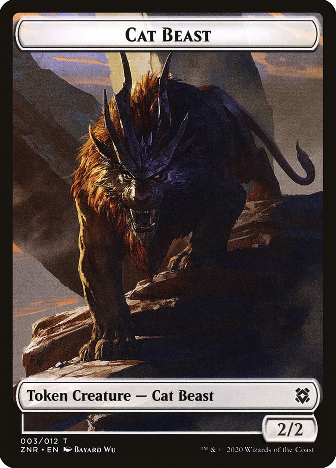 Cat Beast Token [Zendikar Rising Tokens] | Boutique FDB TCG