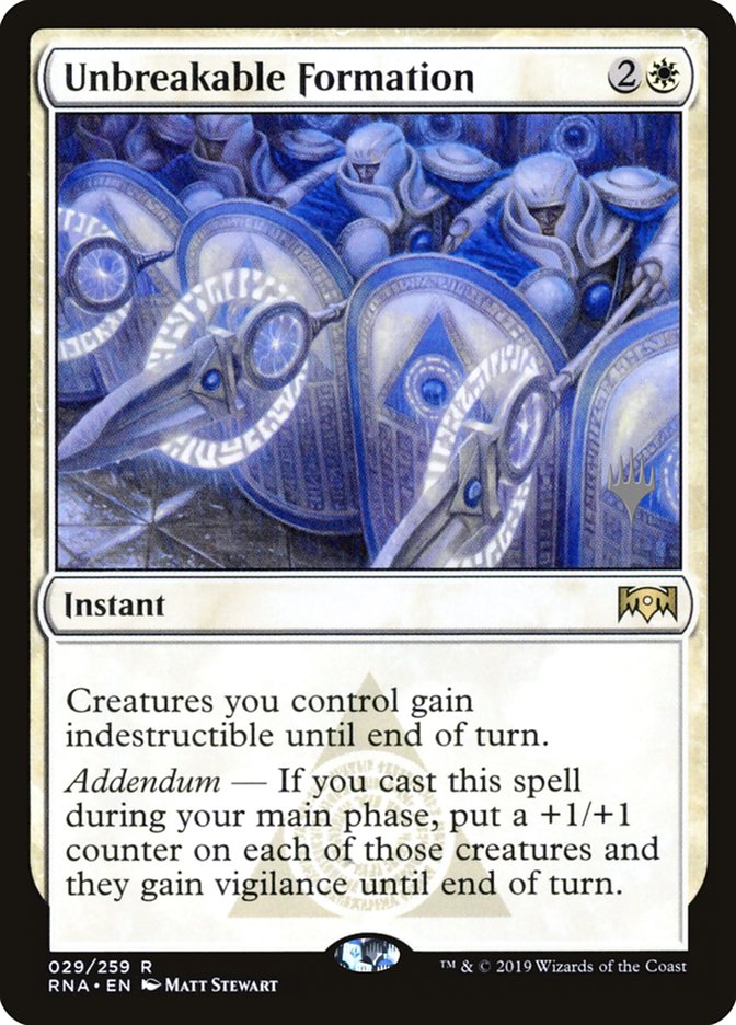Unbreakable Formation [Ravnica Allegiance Promos] | Boutique FDB TCG